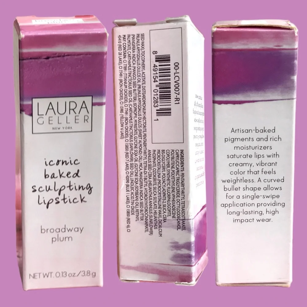 Laura Geller Iconic Baked Sculpting Lipstick in Broadway Plum ISSUE w Tube *BNIB - Picture 13 of 15